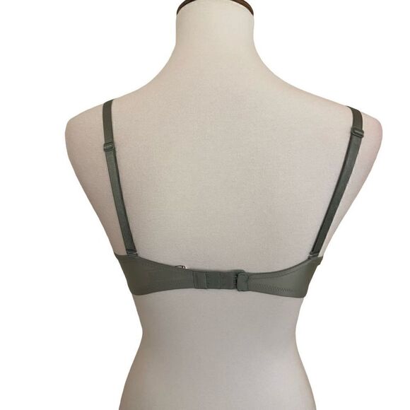 Victoria’s Secret Lined Demi Demi Buste Doibel Bra Green Size 34D - Picture 2 of 3